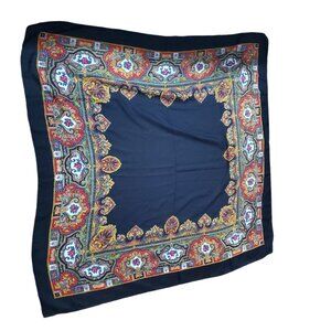Beautiful Vintage Floral Paisley Black Red Green Square Artsy Scarf By morsly